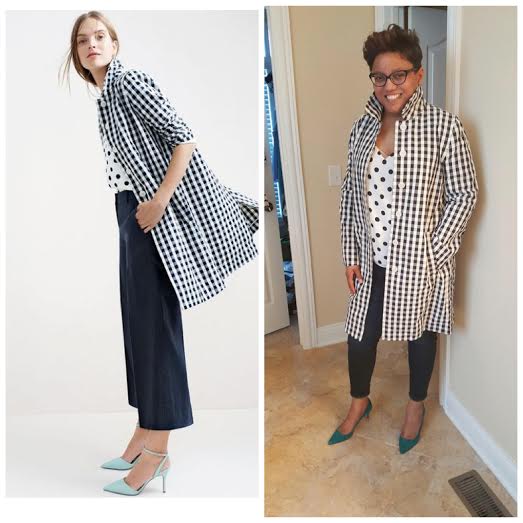 J crew gingham trench clearance